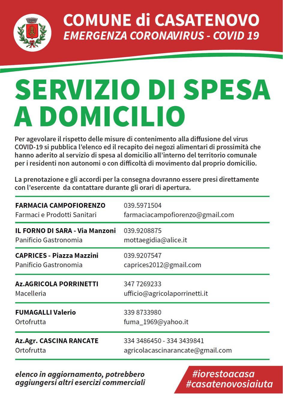 servizio spesa a domicilio