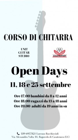 open days corso chitarra