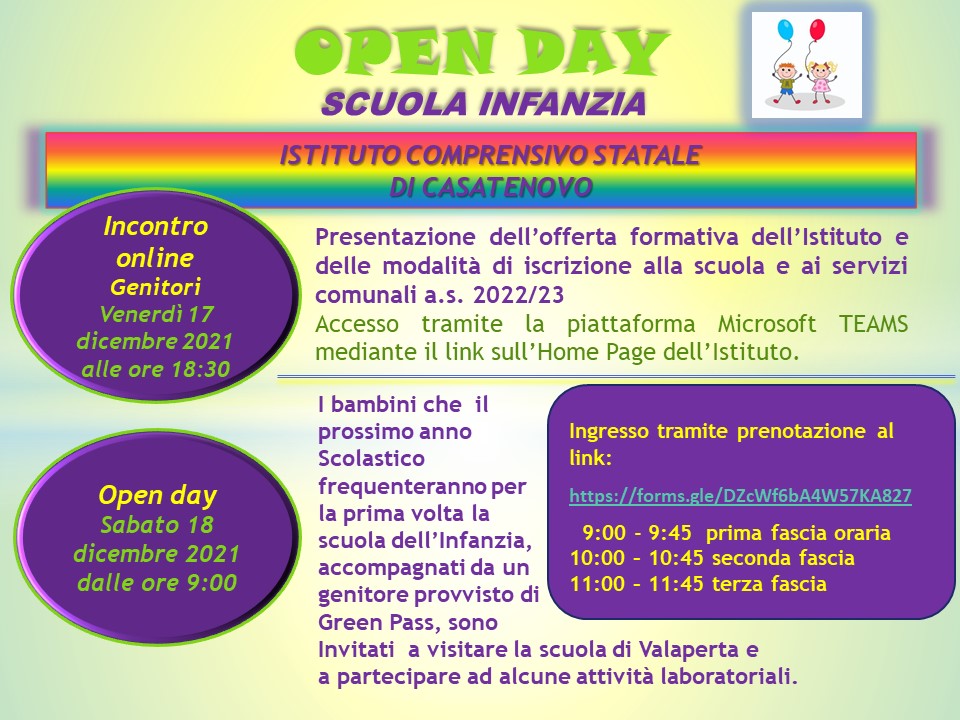 open day infanzia