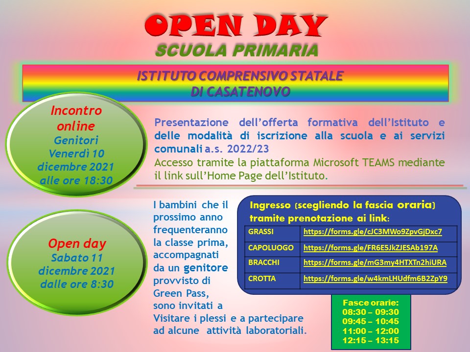 open day primaria